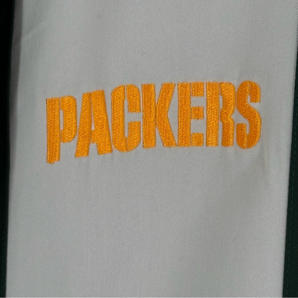 Green Bay Packers Button Up Camp Bowling Shirt NFL Apparel Embroidered Logo XXL - Picture 5 of 13